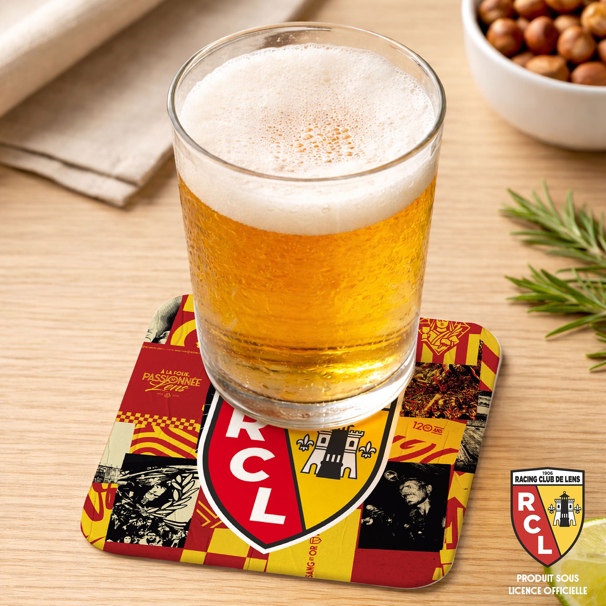Lot de 6 Dessous de Verre RC Lens – Produit Officiel sous Licence
