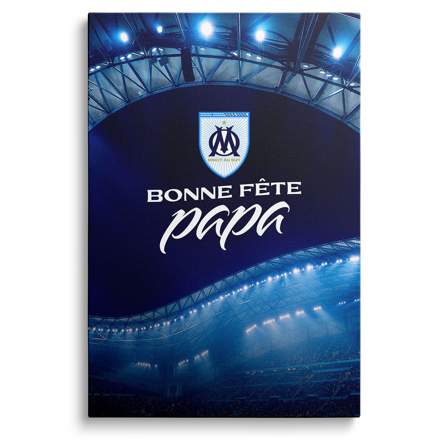 Toile - Olympique de Marseille - Bonne fête papa (Grand modèle - 50*40cm)