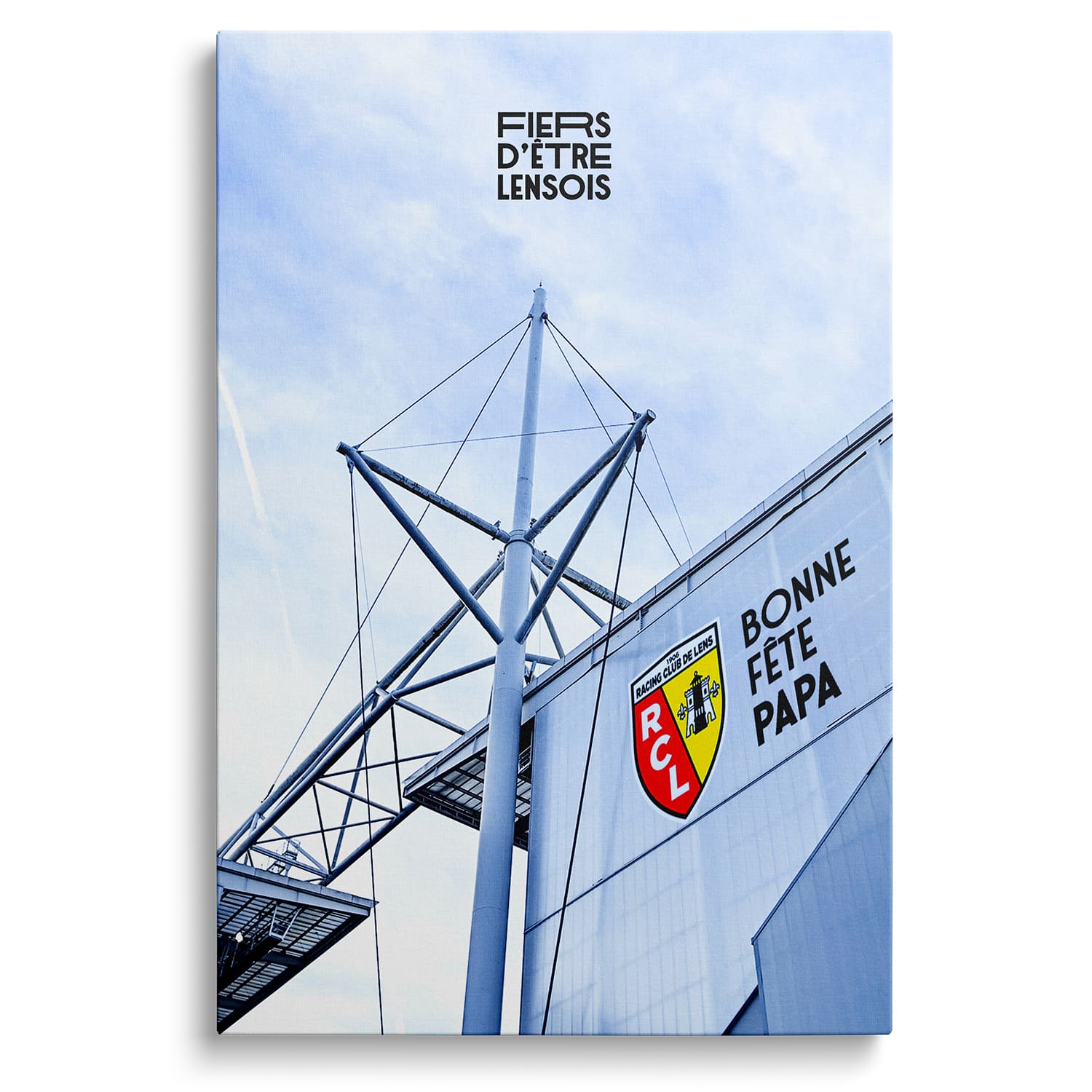 Toile - Racing club de Lens - Bonne fête papa (Grand modèle - 50*40cm)
