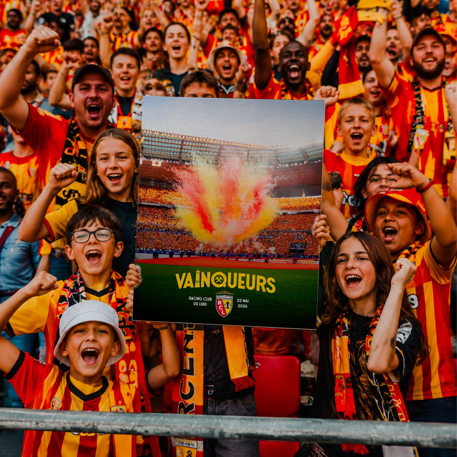 Toile RC Lens Vainqueurs 2026 – Édition Officielle