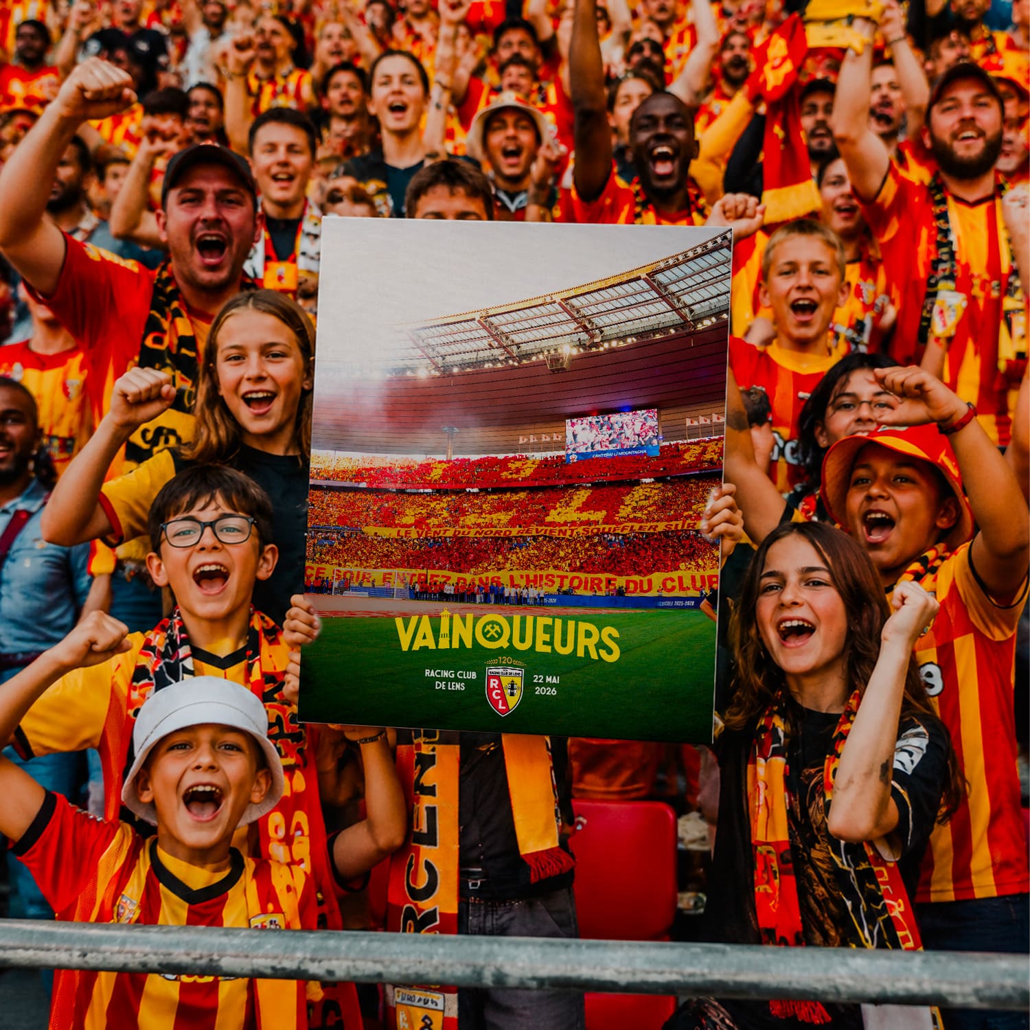 Toile RC Lens Vainqueurs 2026 – Édition Officielle