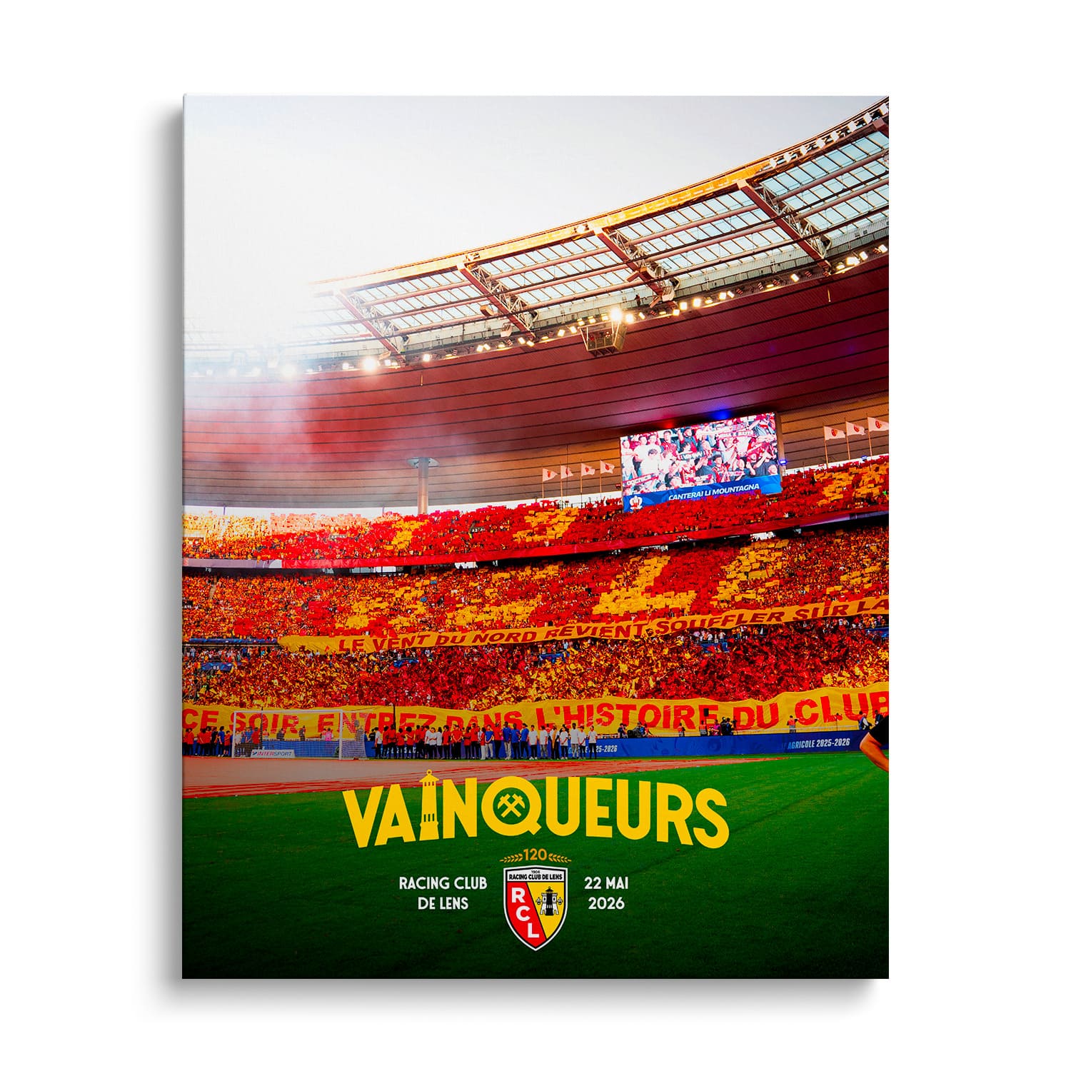 Toile RC Lens Vainqueurs 2026 – Édition Officielle