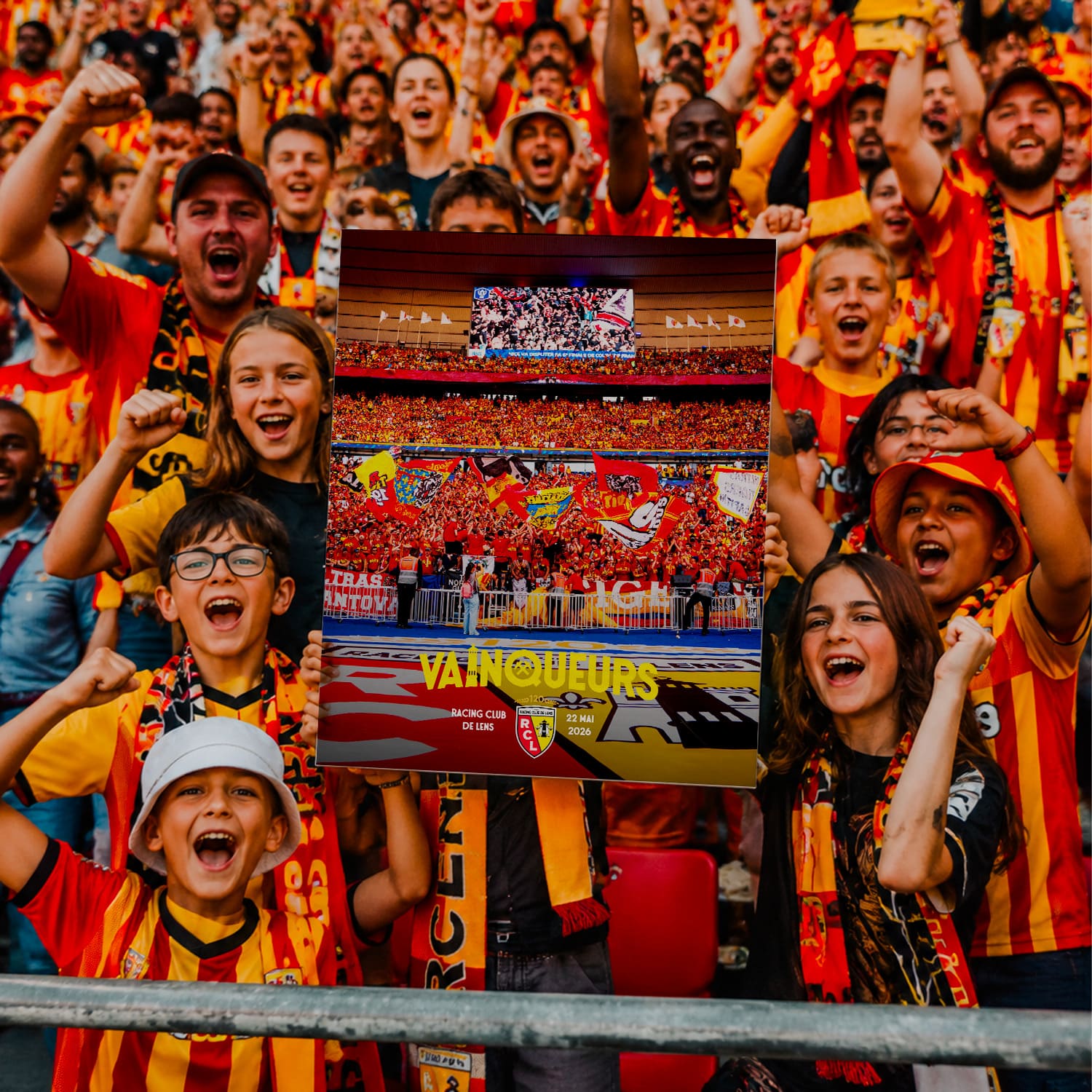 Toile RC Lens Vainqueurs 2026 – Édition Officielle