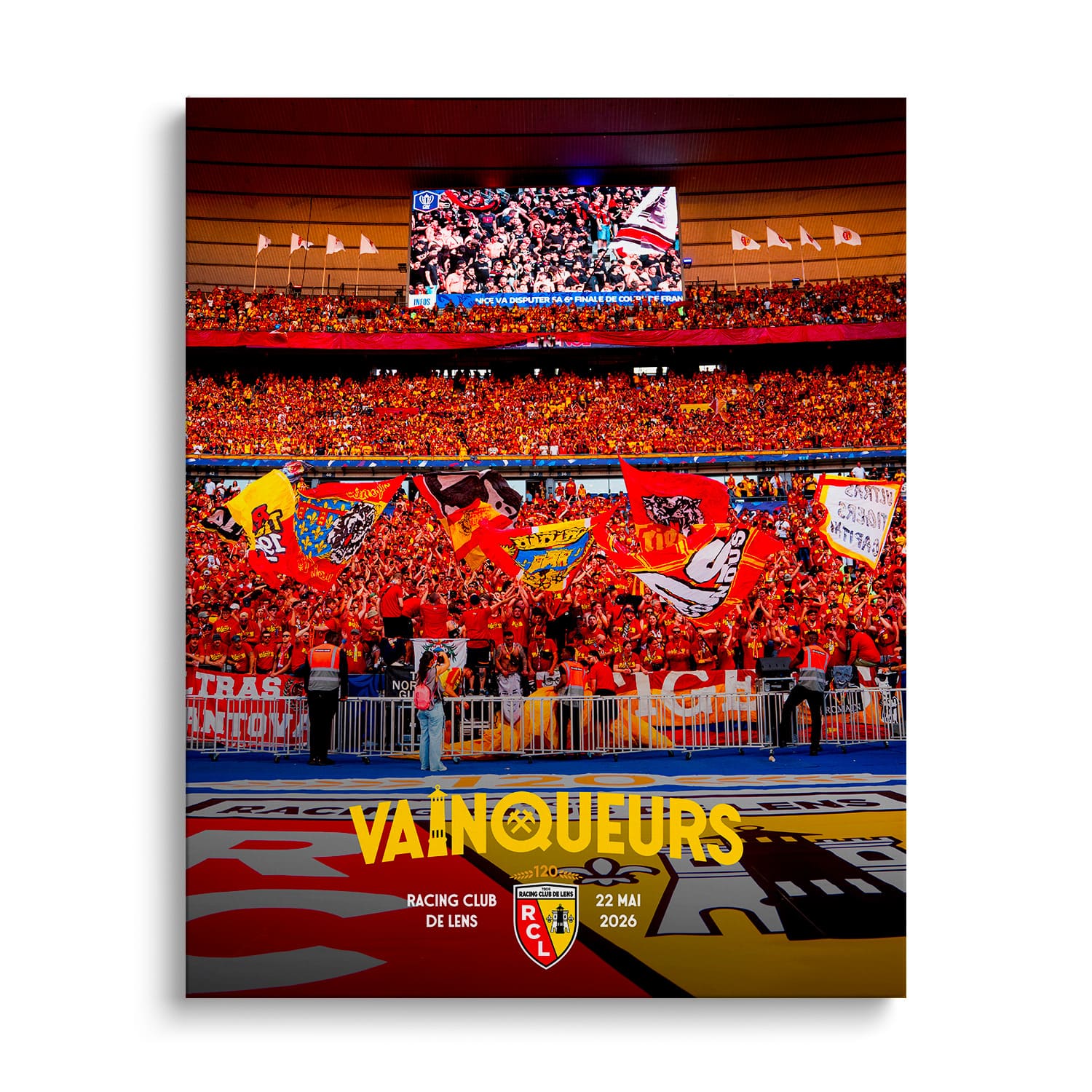 Toile RC Lens Vainqueurs 2026 – Édition Officielle