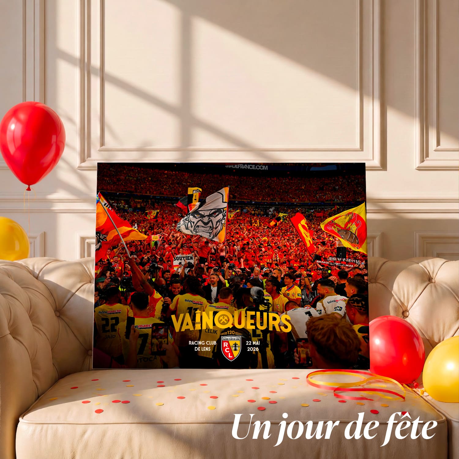 Toile RC Lens Vainqueurs 2026 – Édition Officielle
