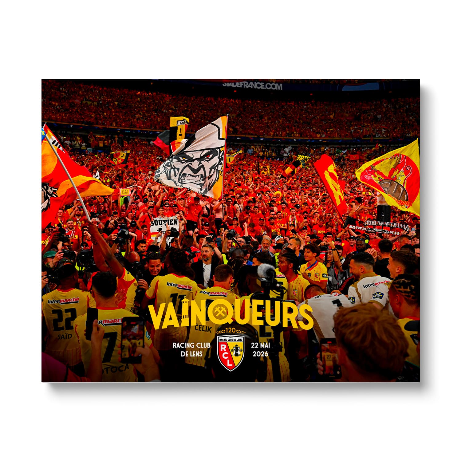 Toile RC Lens Vainqueurs 2026 – Édition Officielle