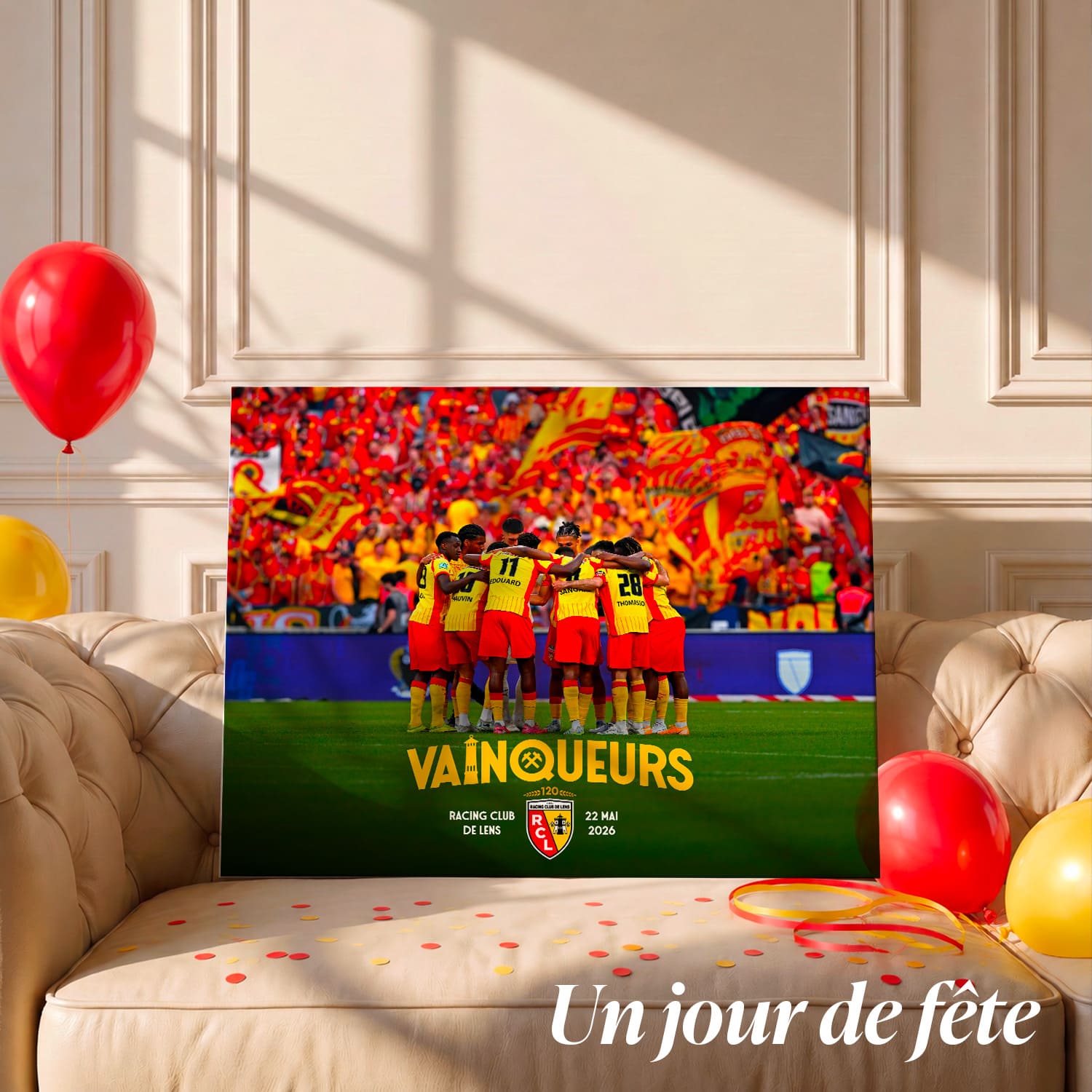 Toile RC Lens Vainqueurs 2026 – Édition Officielle