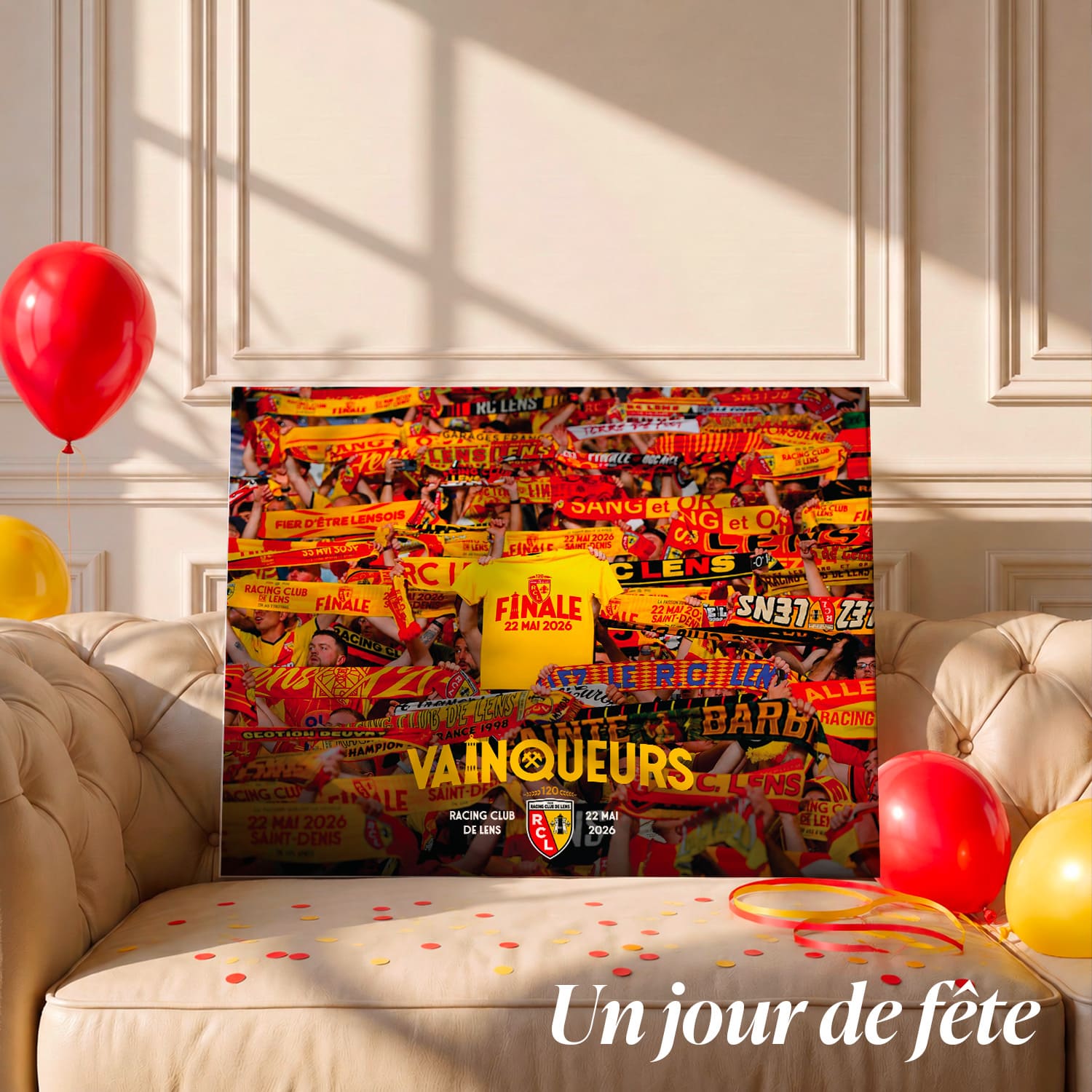 Toile RC Lens Vainqueurs 2026 – Édition Officielle