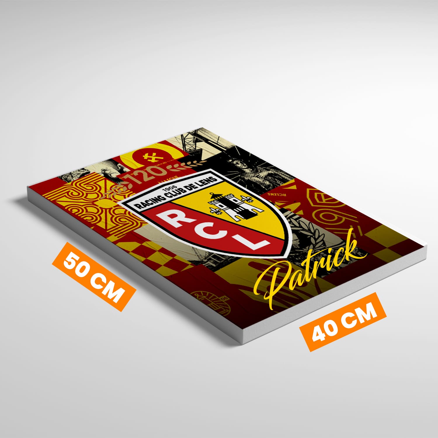 OneTrophy RC Lens - Toile Logo personnalisable - Domicile (120 ans)