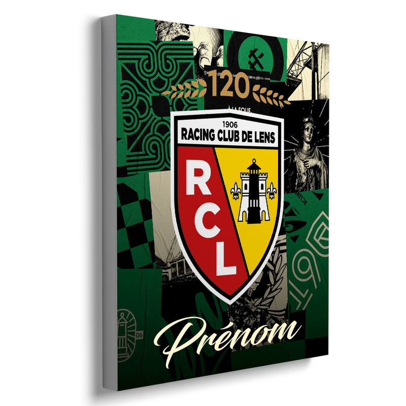 Toile logo personnalisable RC Lens – 120 ans Extérieur