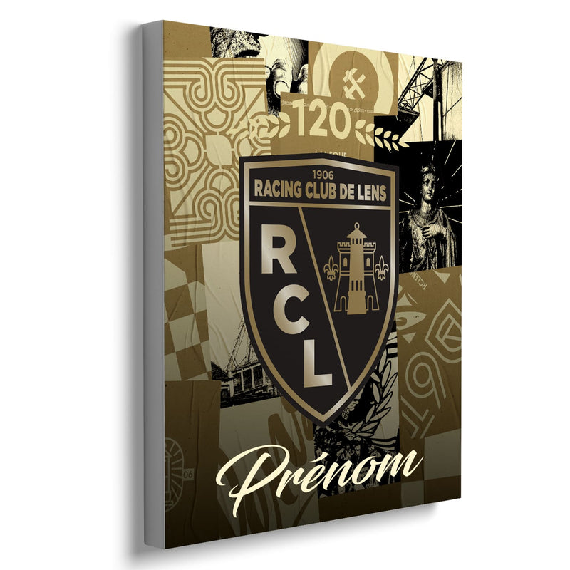 Toile logo personnalisable RC Lens – 120 ans Third