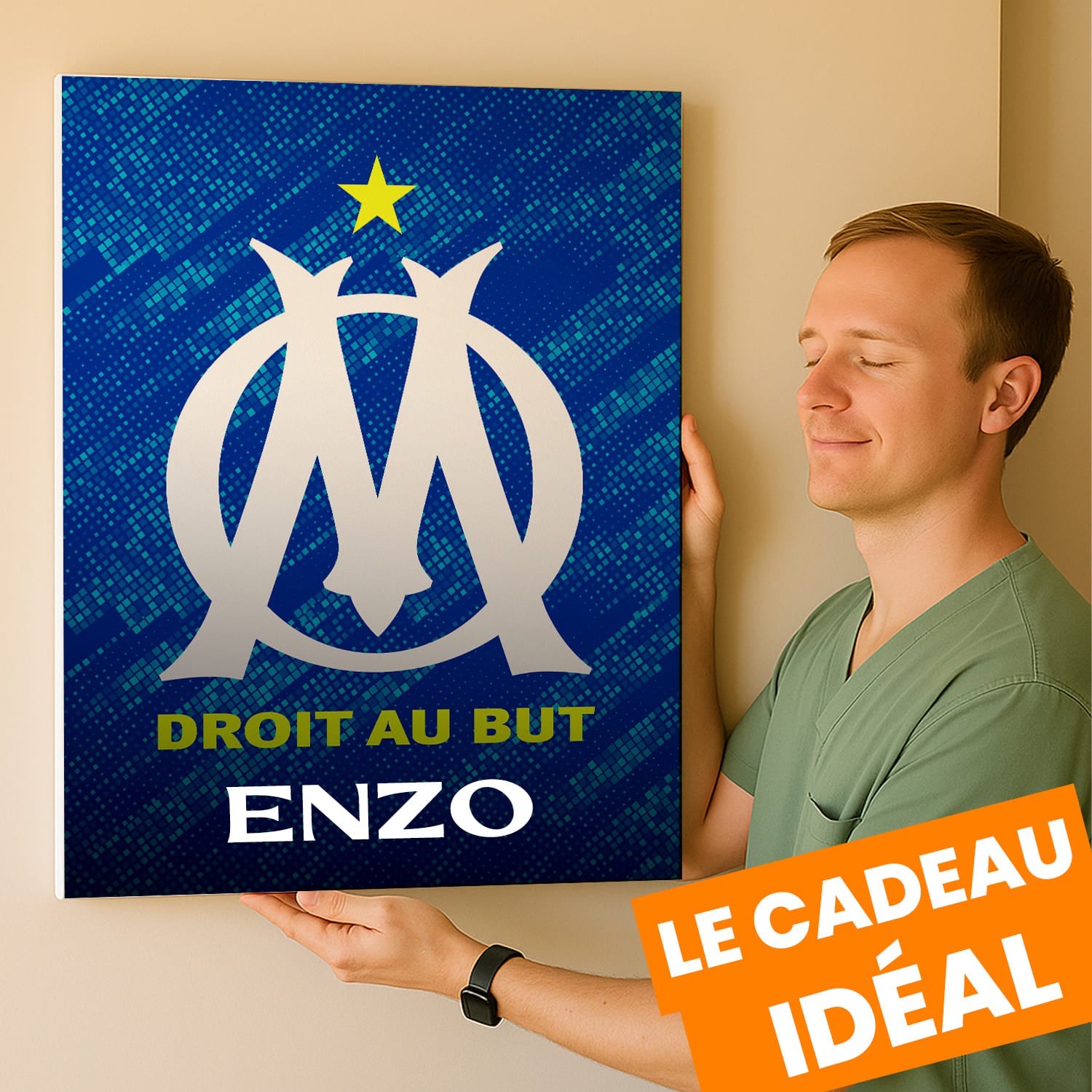 OneTrophy Olympique de Marseille - Toile Logo personnalisable - Third