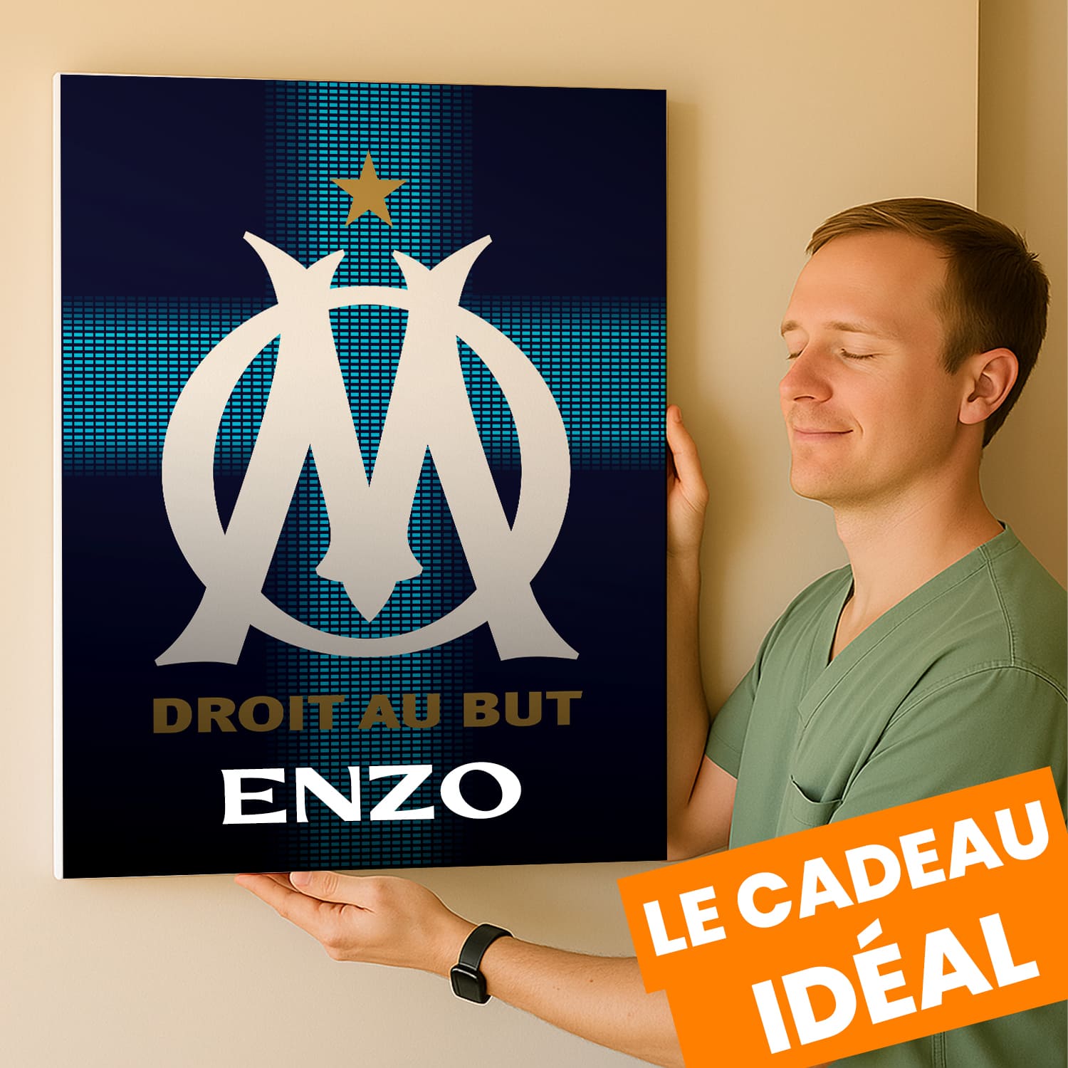 OneTrophy Olympique de Marseille - Toile Logo personnalisable - Exterieur