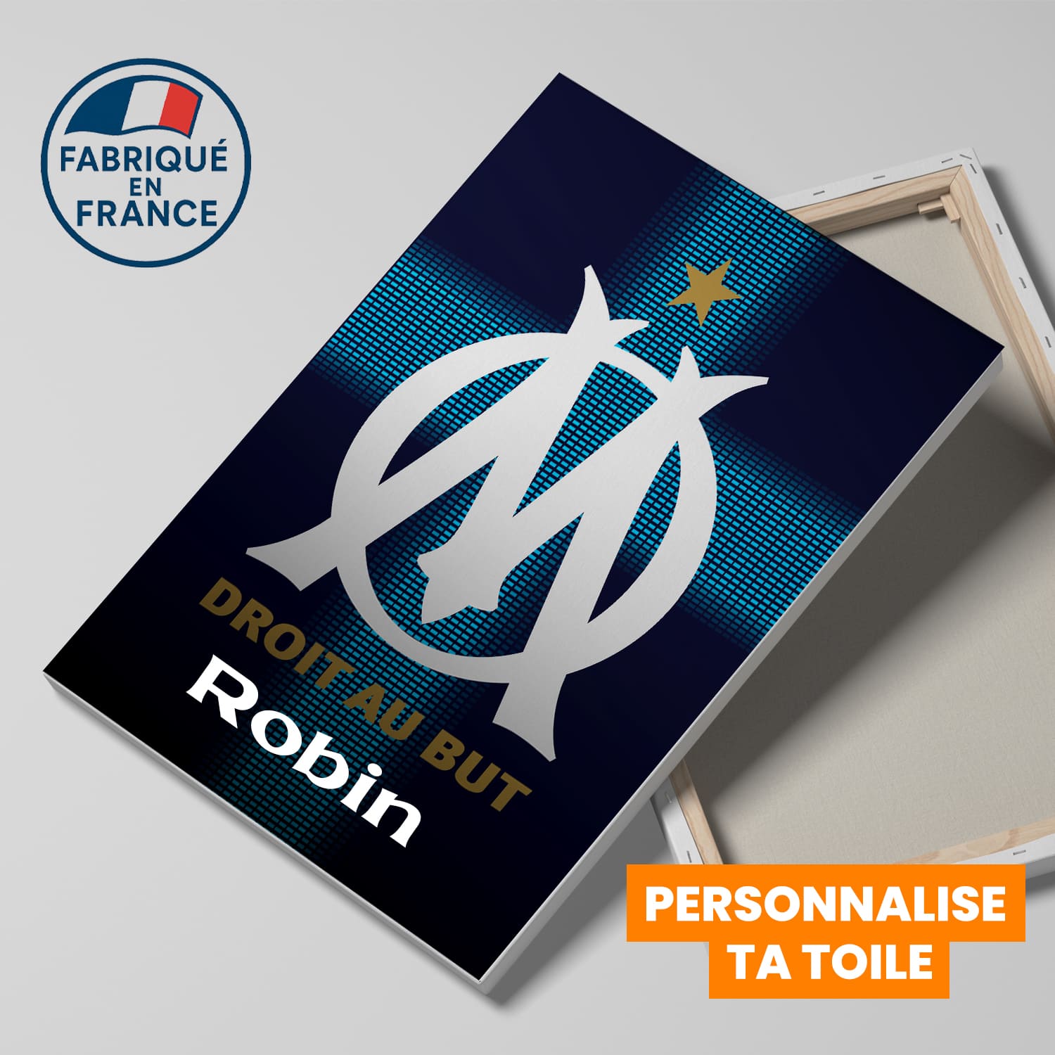 OneTrophy Olympique de Marseille - Toile Logo personnalisable - Exterieur