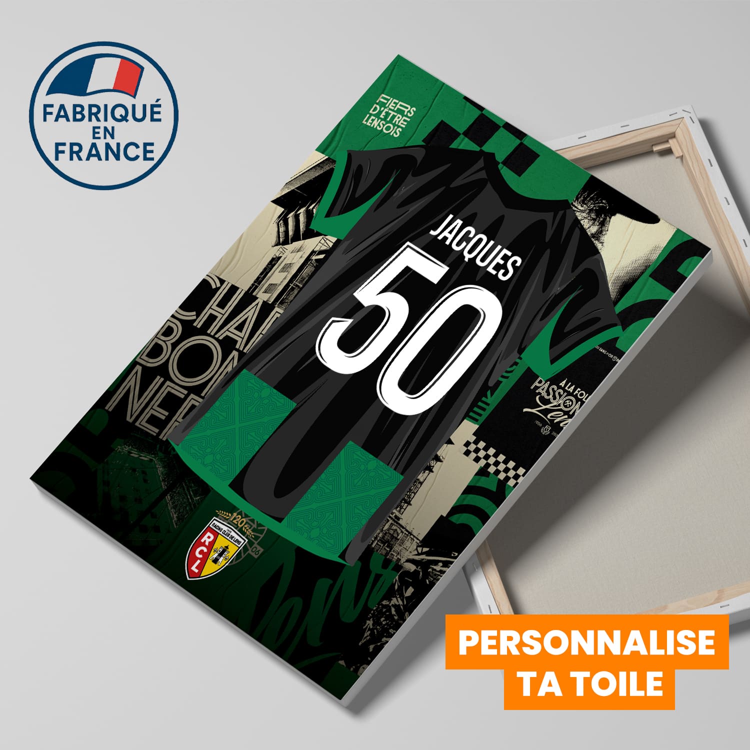 OneTrophy RC Lens - Toile maillot personnalisable - Extérieur