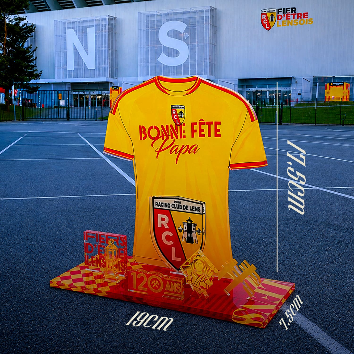 Kit Maillot RC Lens Fête des Pères – « Bonne Fête Papa » (Domicile) | Produit sous Licence Officielle