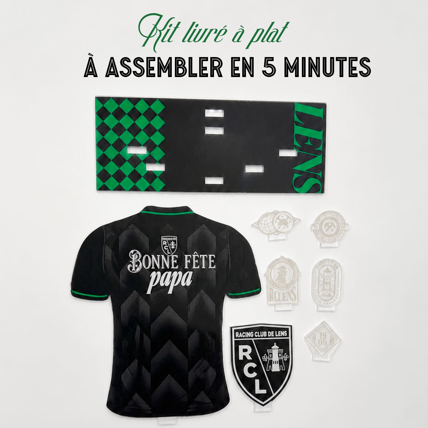 Kit Maillot RC Lens Fête des Pères (Extérieur) – « Bonne Fête Papa » | Produit sous Licence Officielle
