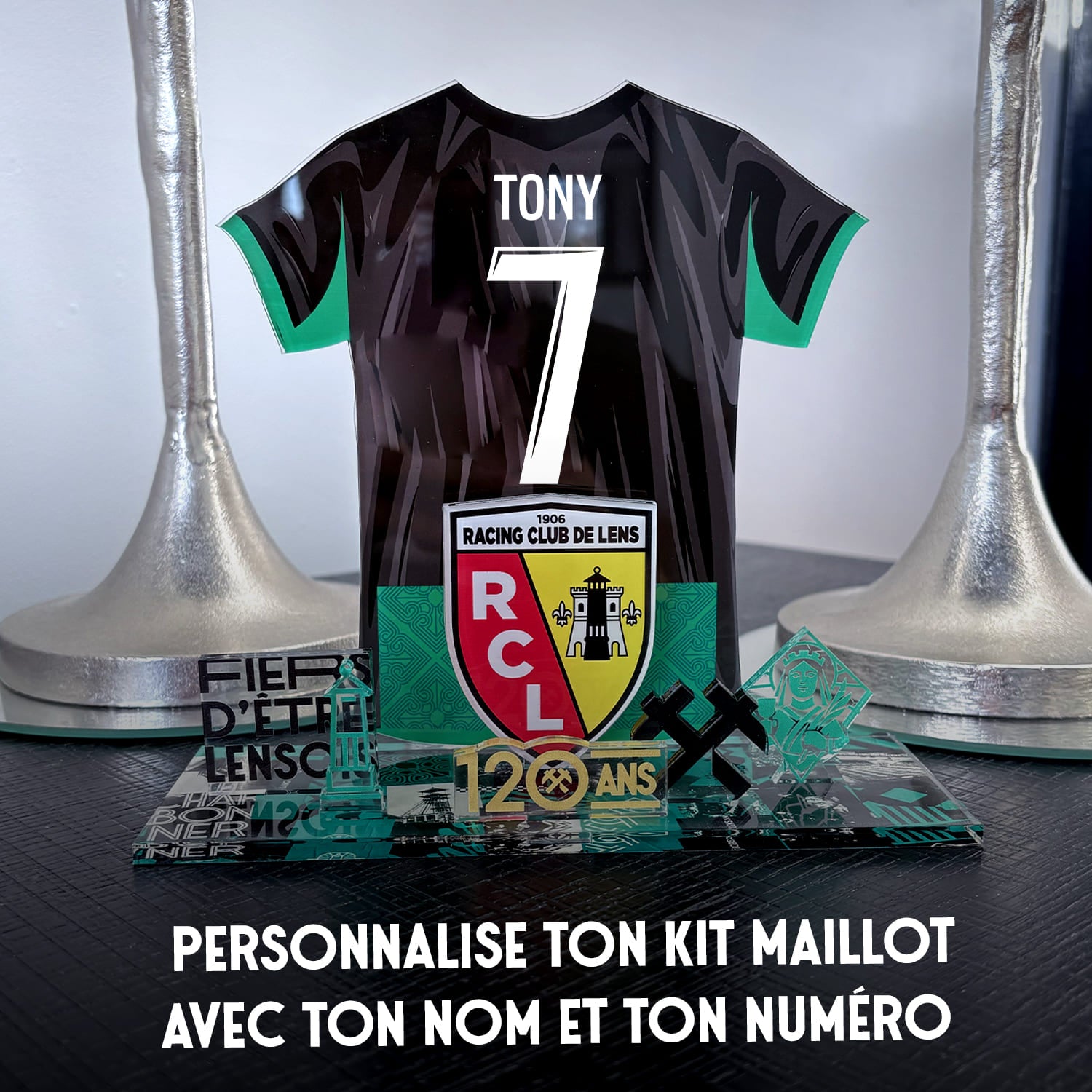 OneTrophy RC Lens - Kit Maillot à construire personnalisable – Édition 120 Ans (Extérieur)