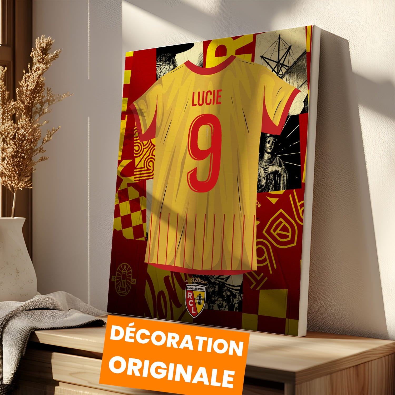 OneTrophy RC Lens - Toile maillot personnalisable - Domicile