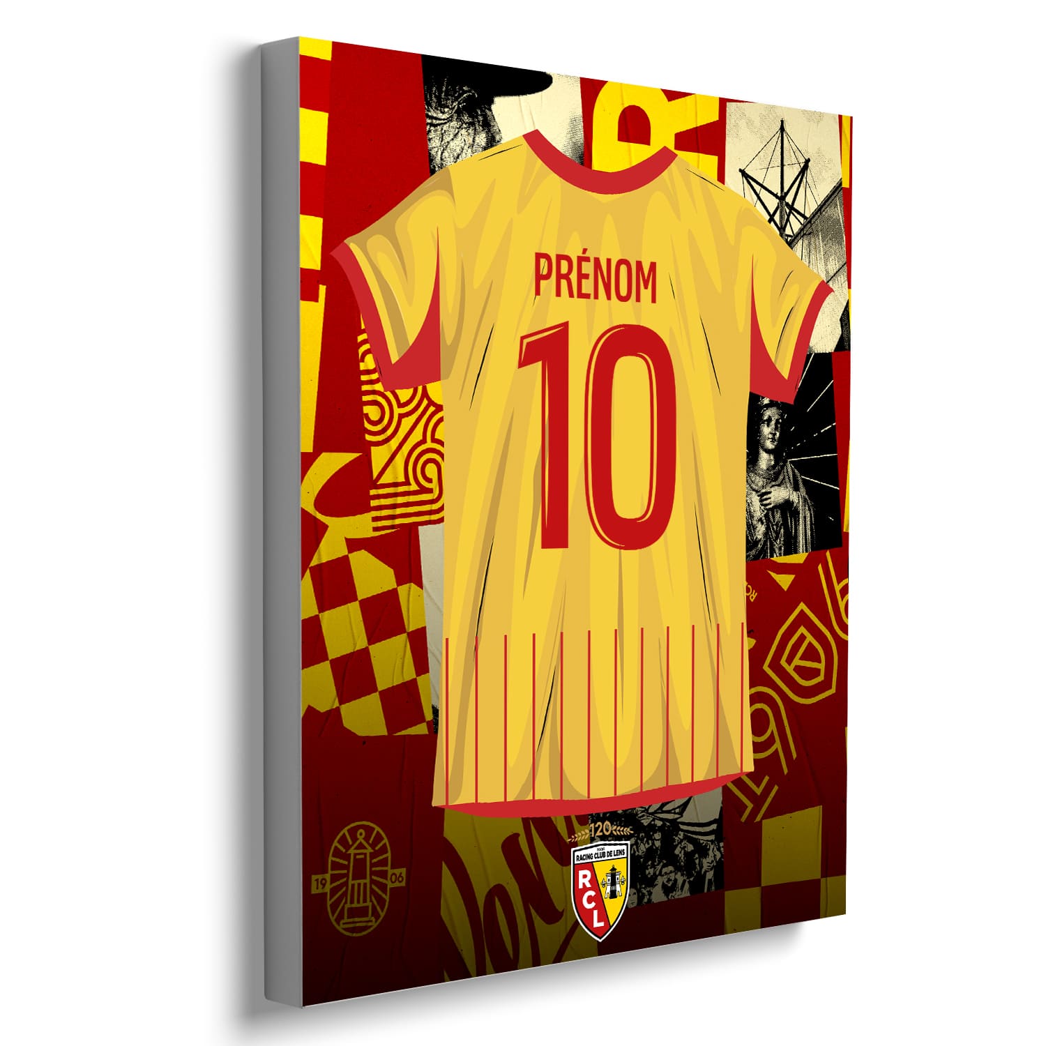 OneTrophy RC Lens - Toile maillot personnalisable - Domicile