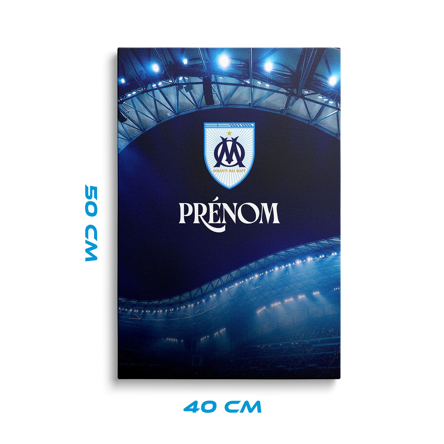 OneTrophy Olympique de Marseille - Toile personnalisable - Sous les feux du Velodrome