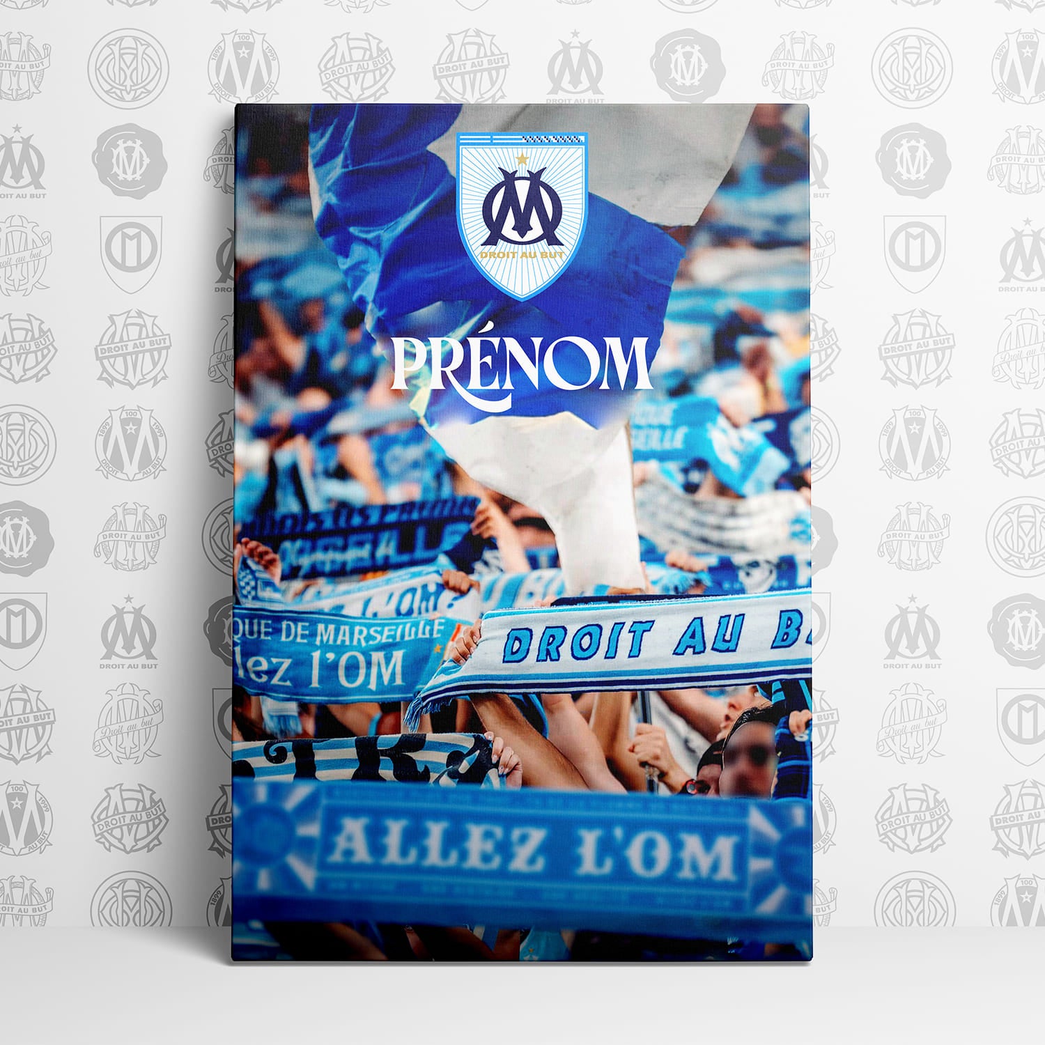 OneTrophy Olympique de Marseille - Toile personnalisable - Le cri des virages
