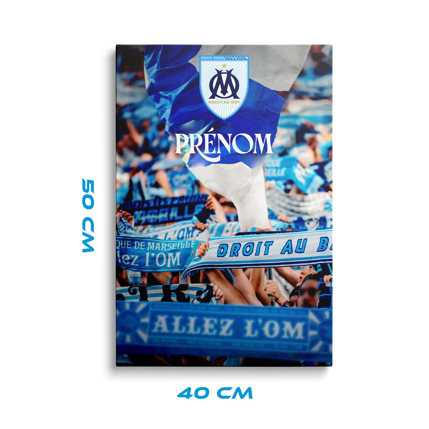 OneTrophy Olympique de Marseille - Toile personnalisable - Le cri des virages