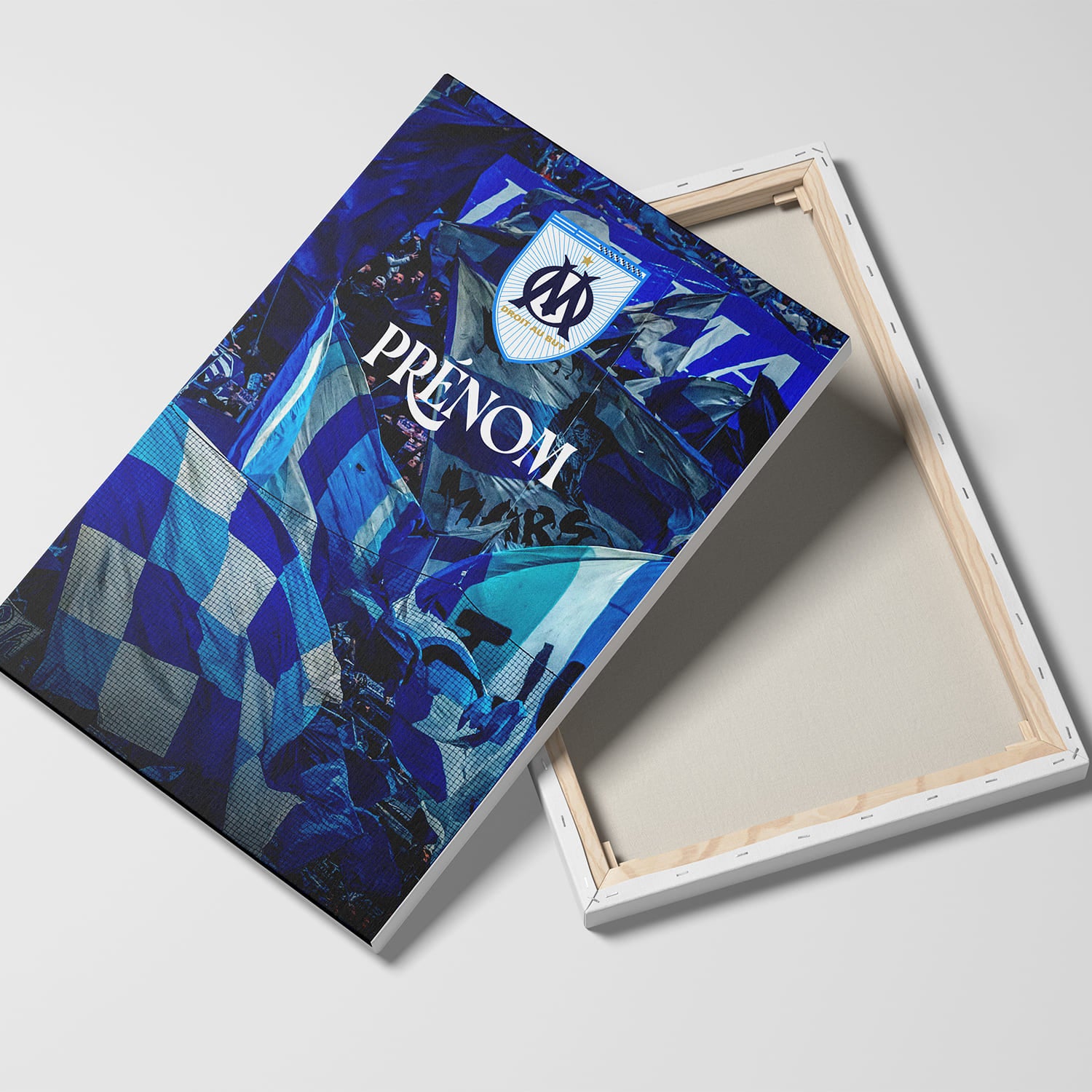 OneTrophy Olympique de Marseille - Toile personnalisable - La marée bleue et blanche