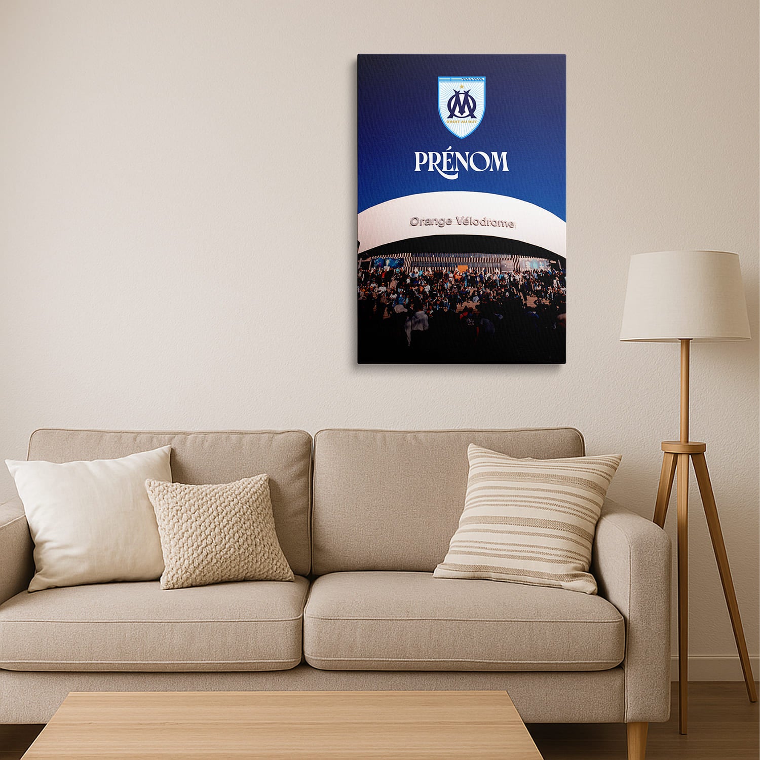 OneTrophy Olympique de Marseille - Toile personnalisable - Terre de passion
