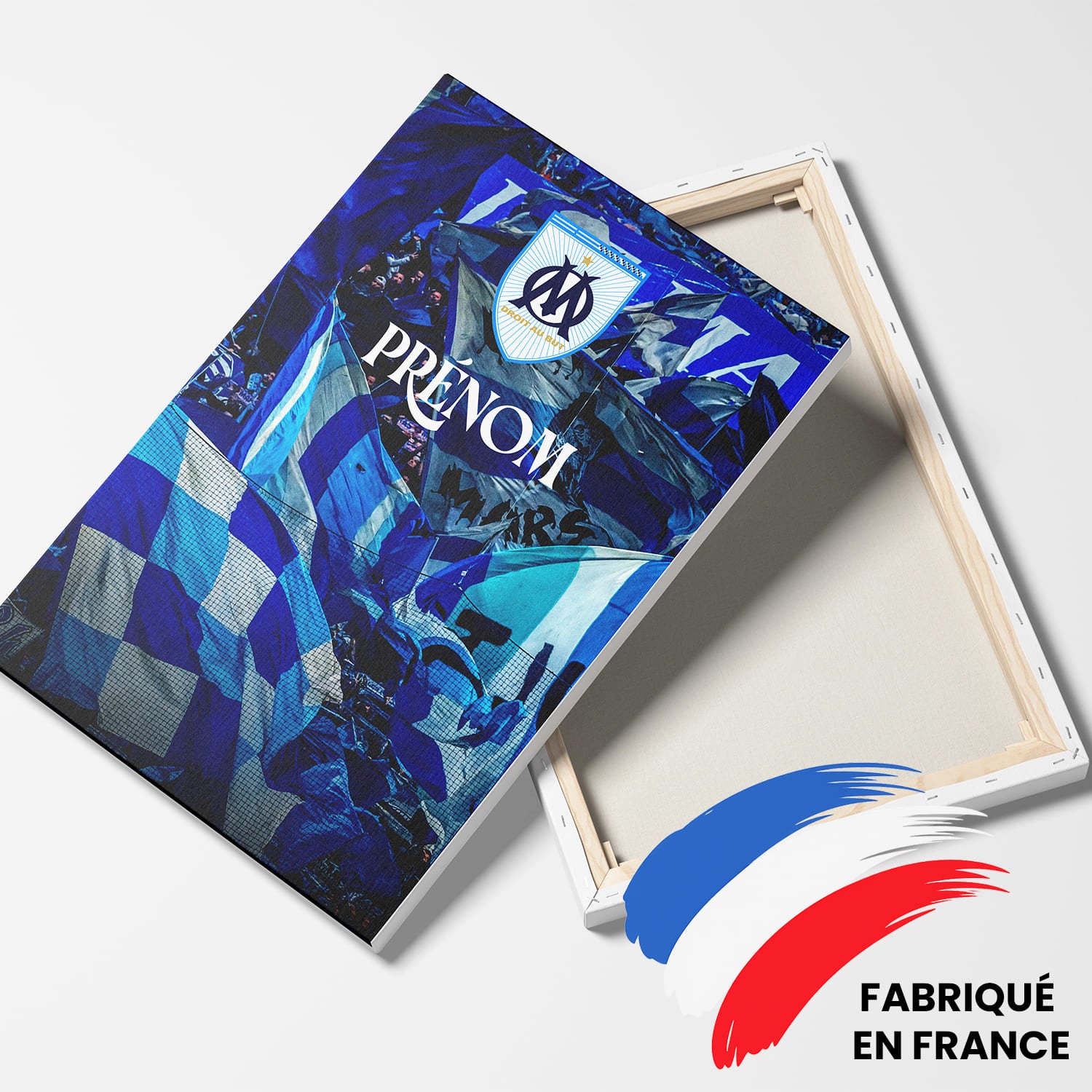 OneTrophy Olympique de Marseille - Toile personnalisable - La marée bleue et blanche