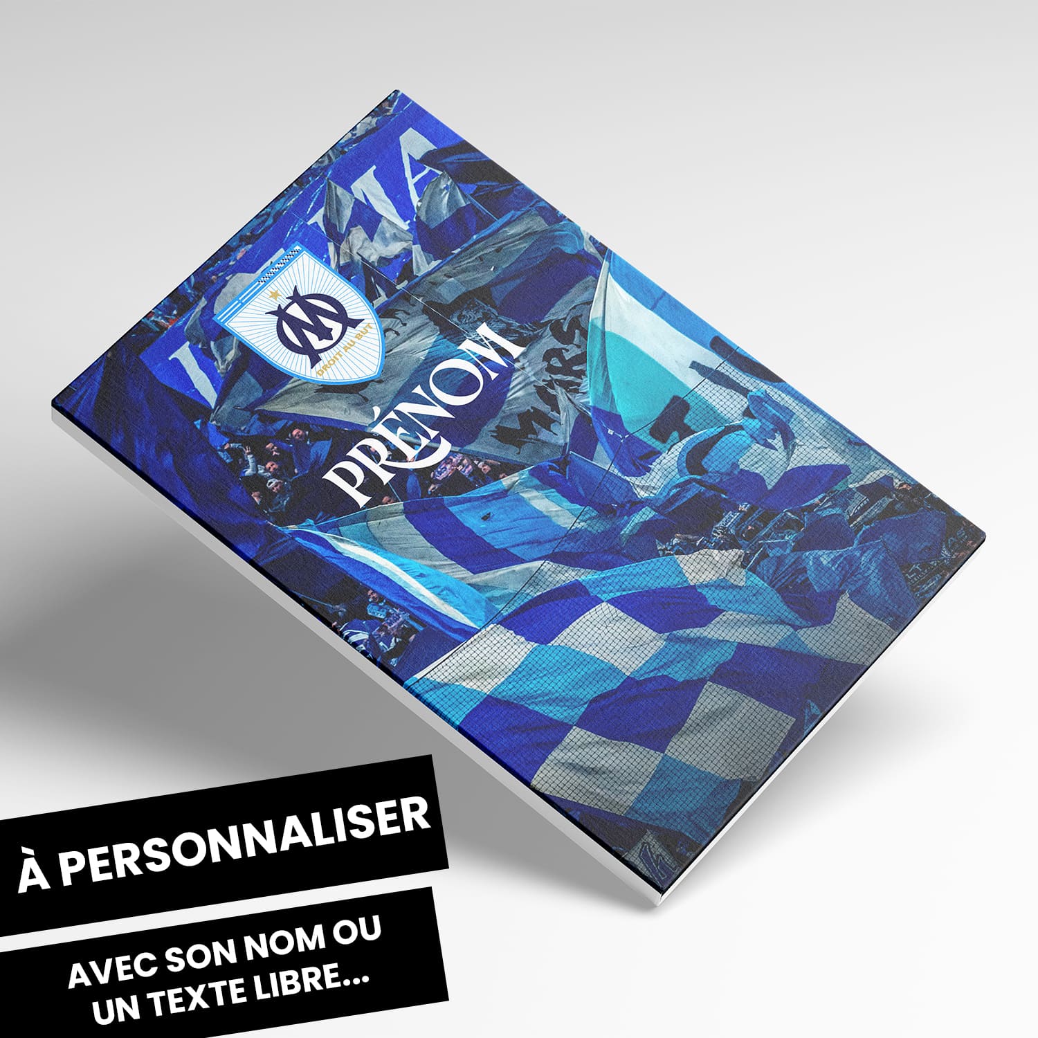 OneTrophy Olympique de Marseille - Toile personnalisable - La marée bleue et blanche