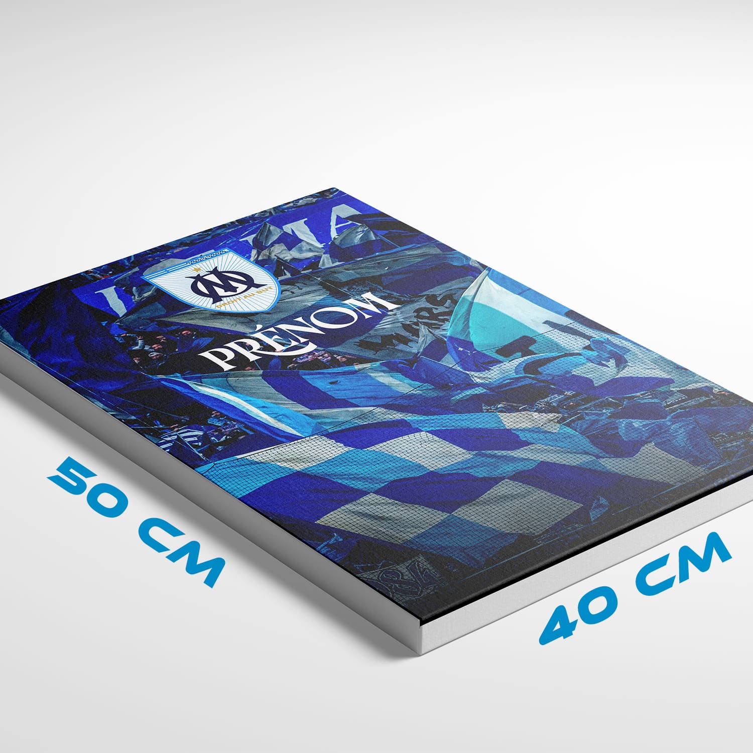 OneTrophy Olympique de Marseille - Toile personnalisable - La marée bleue et blanche