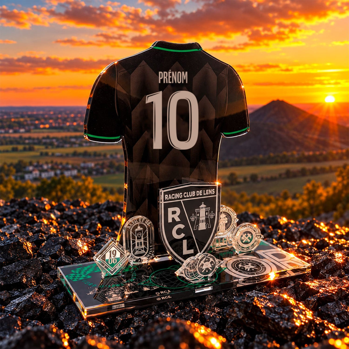 Décor acrylique personnalisable RC Lens – Maillot extérieur