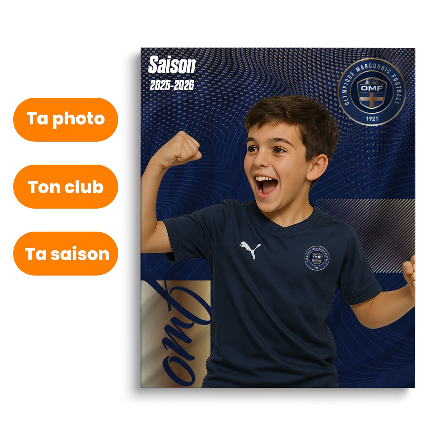 Toile Personnalisable Officielle - Olympique Marcquois