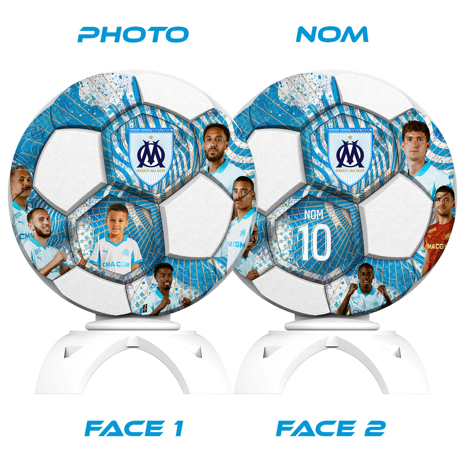 OneTrophy - Olympique de Marseille - Trophée personnalisable - EDITION JOUEURS
