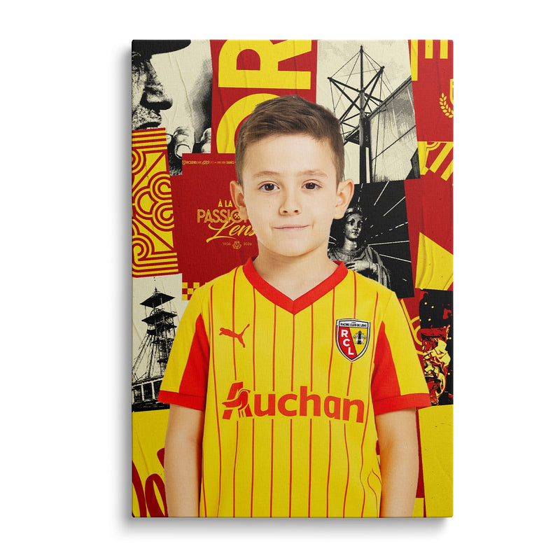 Toile personnalisable RC Lens avec photo – Domicile