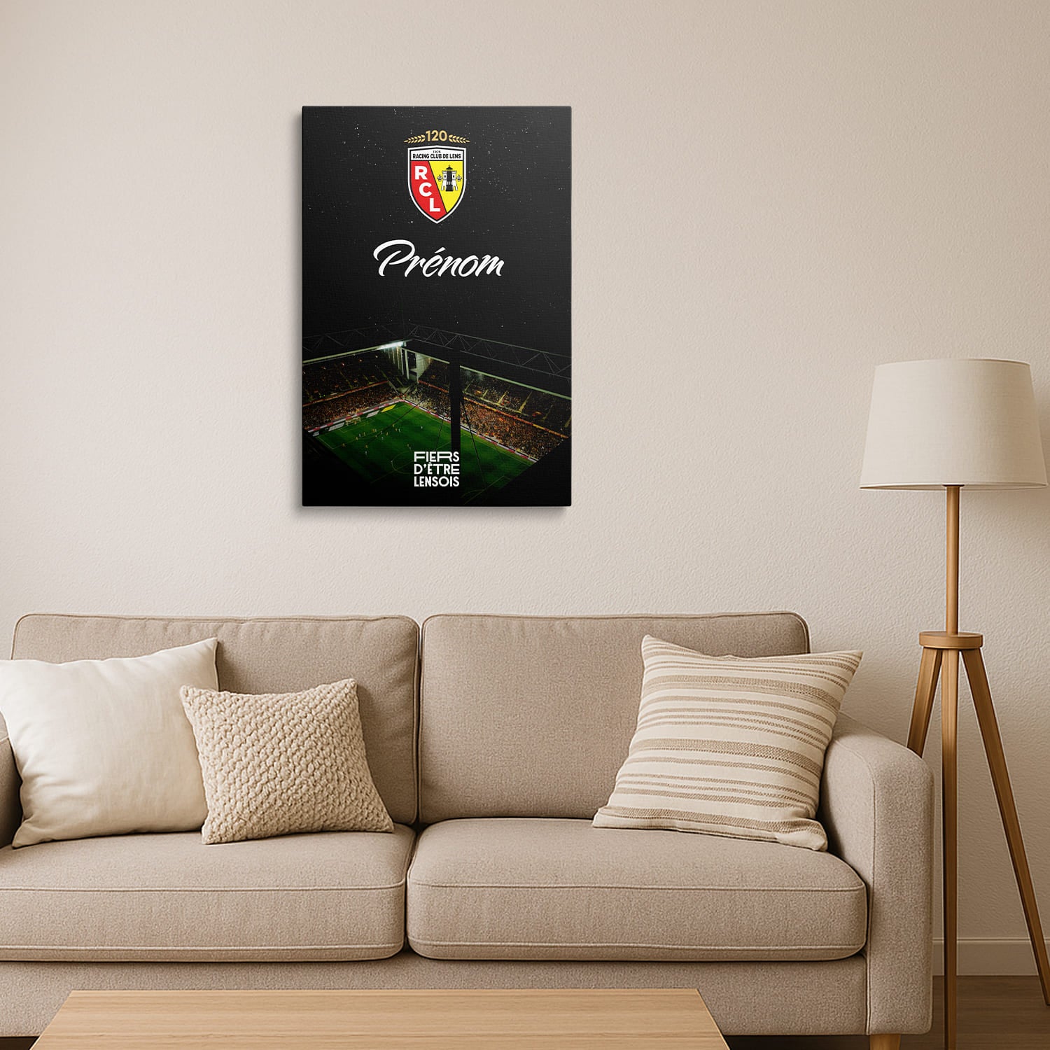 OneTrophy RC Lens - Toile personnalisable - Bollaert en lumière