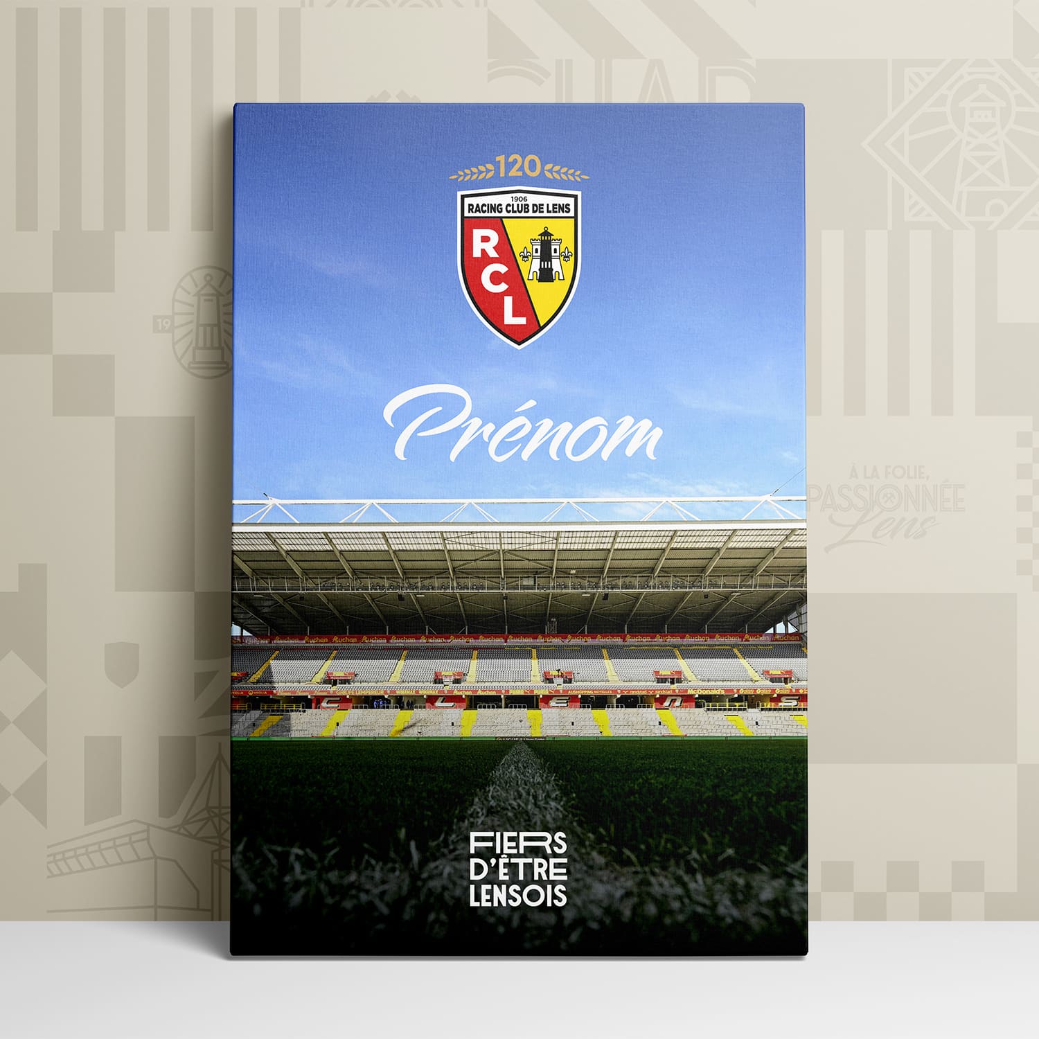 OneTrophy RC Lens - Toile personnalisable - L'esprit de Bollaert