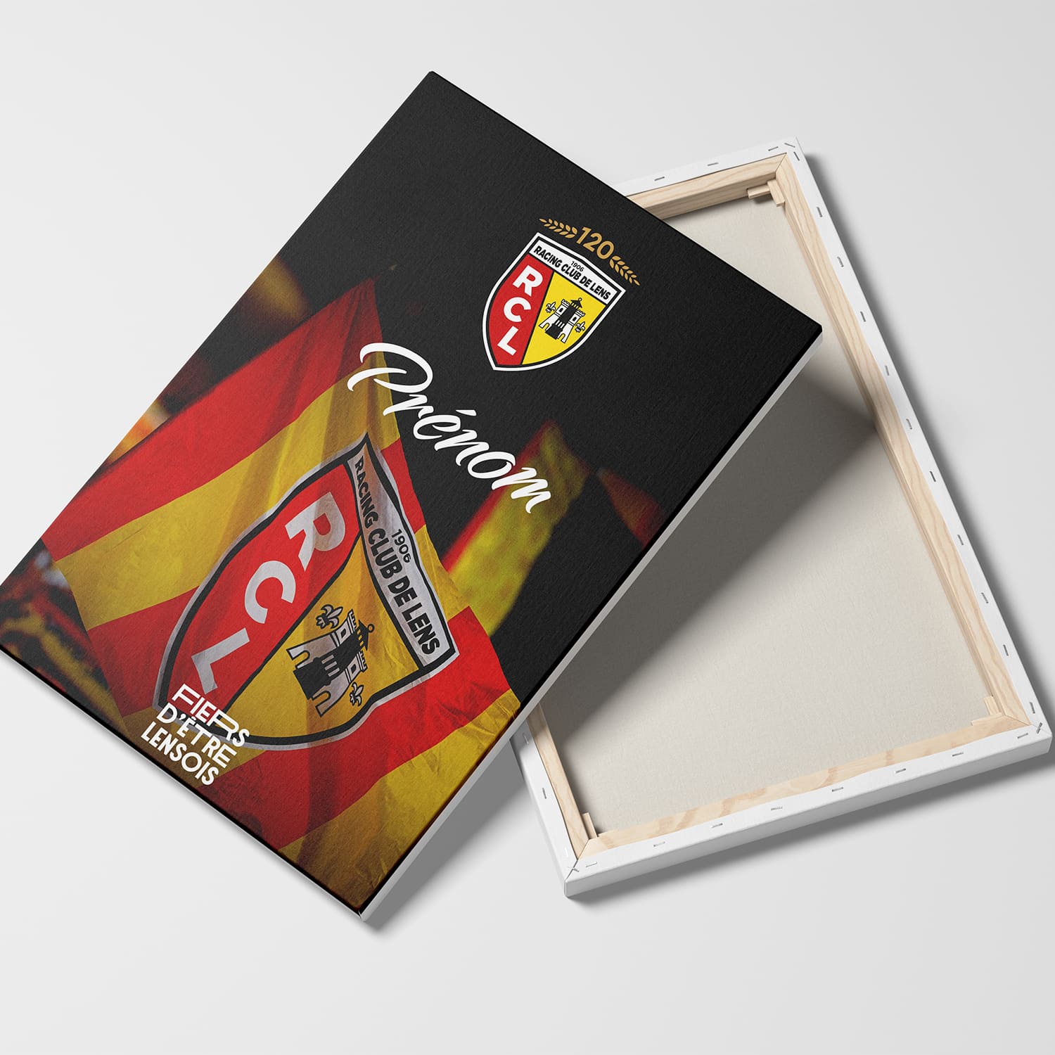 OneTrophy RC Lens - Toile personnalisable - La Vague Sang et Or