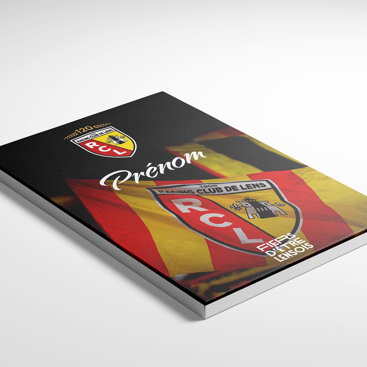 OneTrophy RC Lens - Toile personnalisable - La Vague Sang et Or