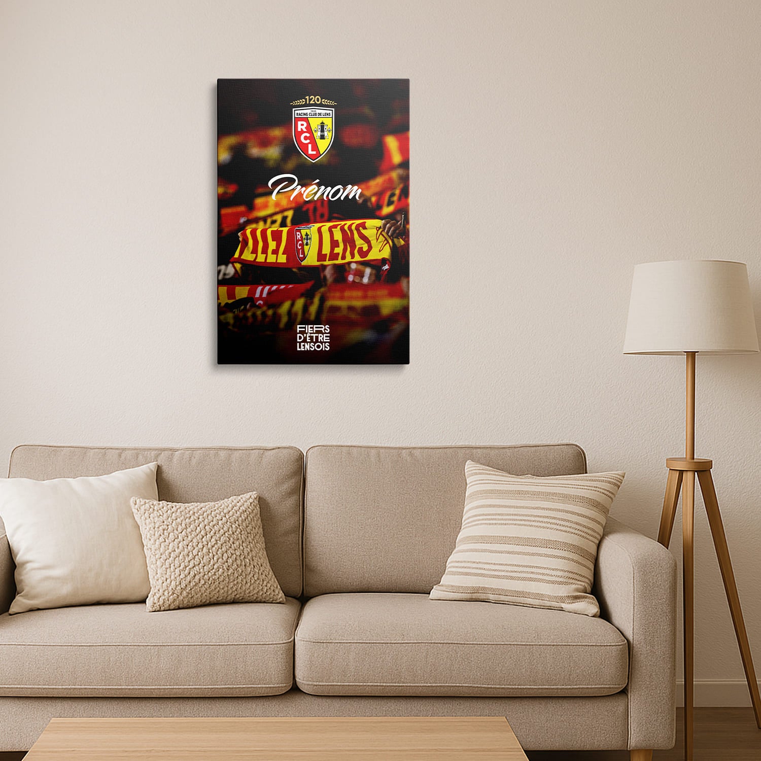 OneTrophy RC Lens - Toile personnalisable - Le mur Sang et Or
