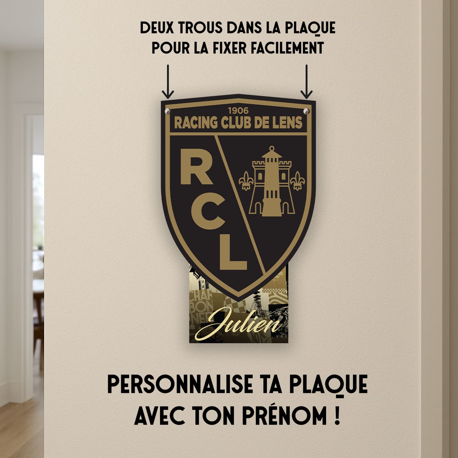 OneTrophy RC Lens - Plaque Supporters Personnalisable – Édition 120 Ans (Third)