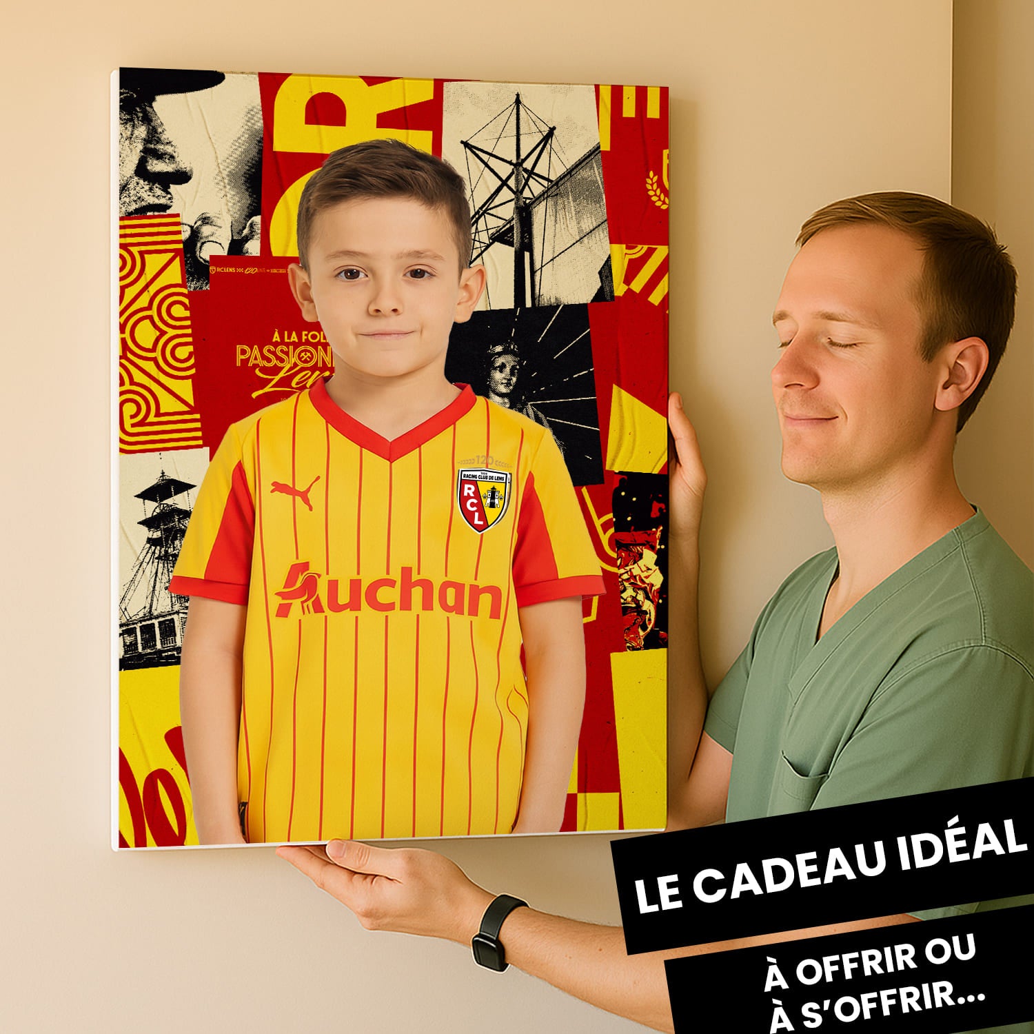 OneTrophy RC Lens - Toile personnalisable avec photo - Domicile