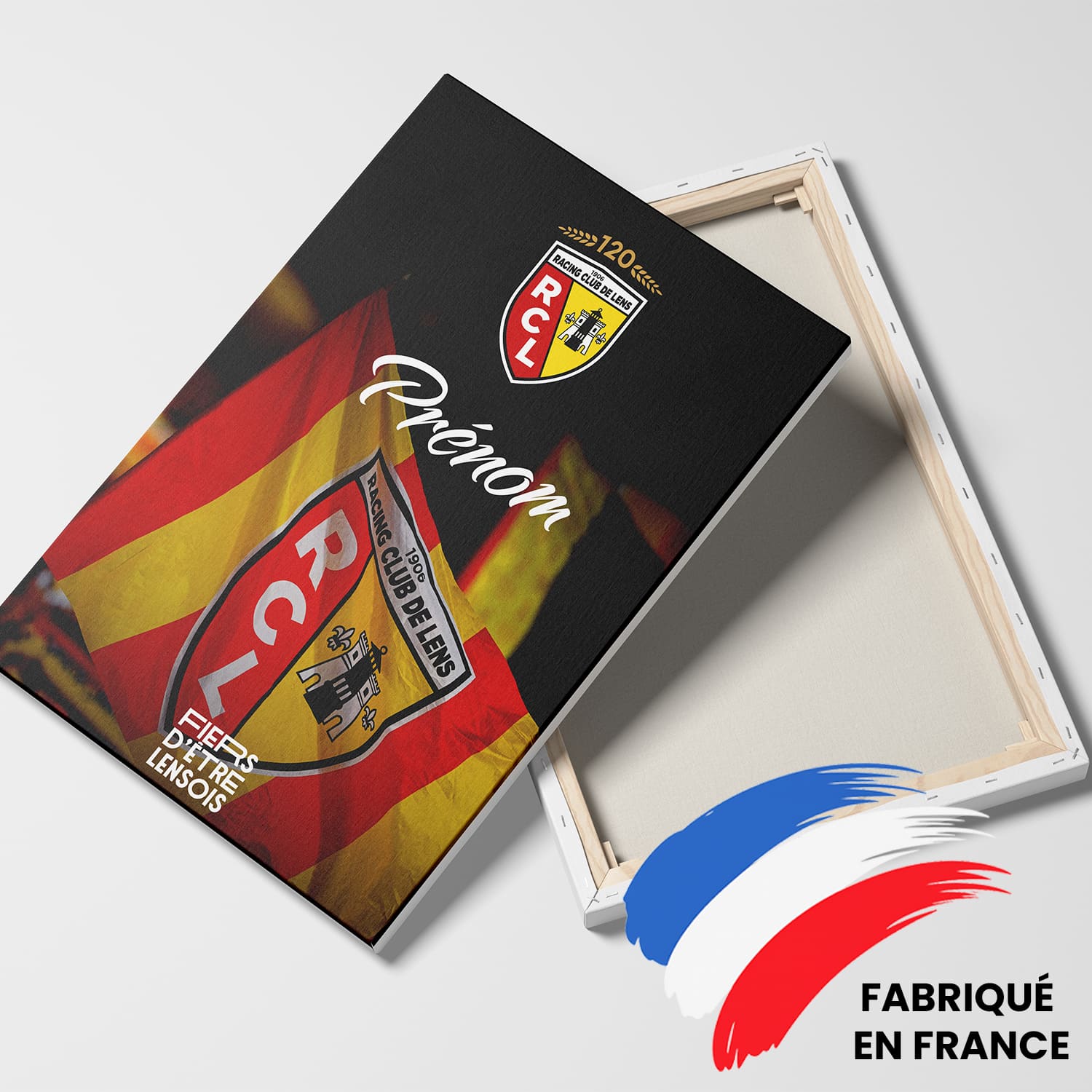 OneTrophy RC Lens - Toile personnalisable - La Vague Sang et Or