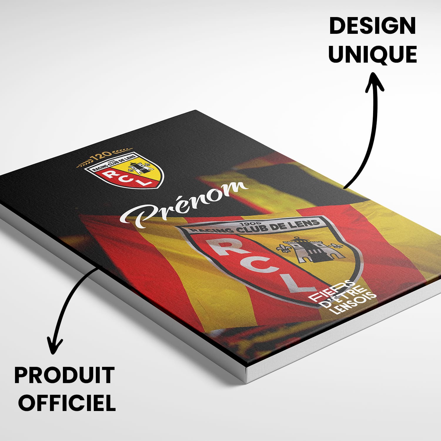 OneTrophy RC Lens - Toile personnalisable - La Vague Sang et Or