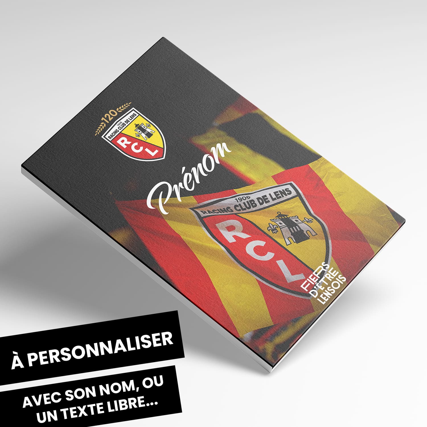 OneTrophy RC Lens - Toile personnalisable - La Vague Sang et Or