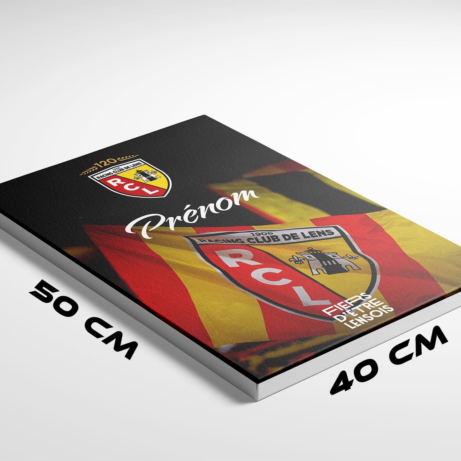 OneTrophy RC Lens - Toile personnalisable - La Vague Sang et Or