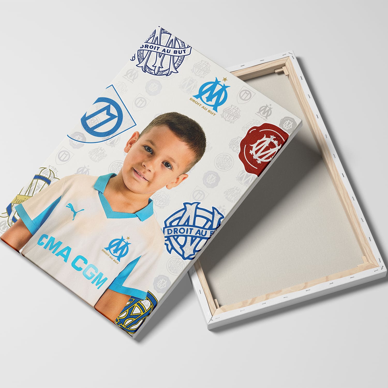 OneTrophy Olympique de Marseille - Toile personnalisable photo - Domicile