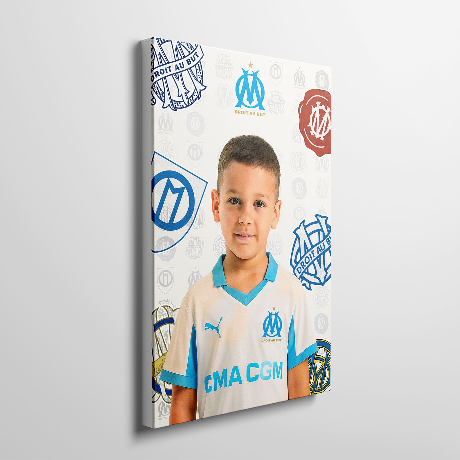 OneTrophy Olympique de Marseille - Toile personnalisable photo - Domicile