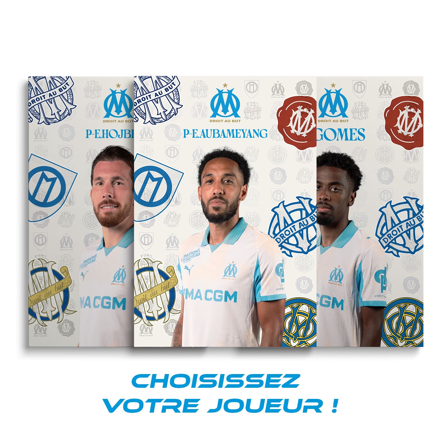 Toile officielle joueurs - Olympique de Marseille - Domicile